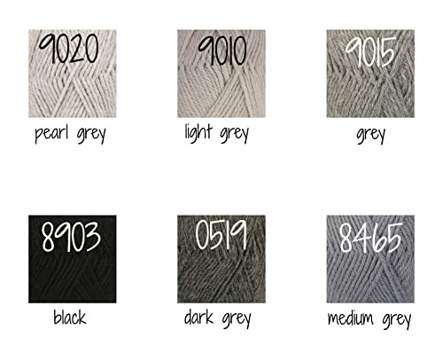 65% Wool And 35% Alpaca Yarn For Knitting And Crocheting, 3 Or Light, Worsted, Dk Weight, Drops Lima, 1.8 Oz 109 Yards Per Ball (8465 Medium Grey) #TOP3