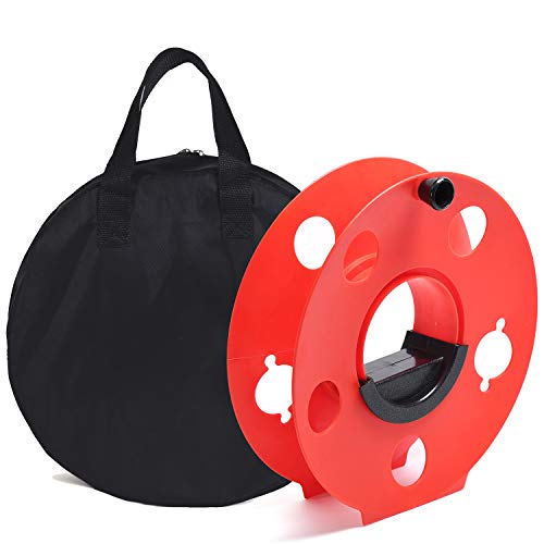Homeon Wheels Heavy Duty Impact Resistant Plastic Extension Cord Storage Reel With Bag 1 Pack...