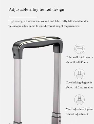 ANIIC Luggage Suitcases With Wheels 16in Suitcase PU Leather Men Business Suitcase Wheels Cabin Password Trolley Travel Bag Suitcase Spinner Luggages (Color : Brown, Size : 2 piece set)3