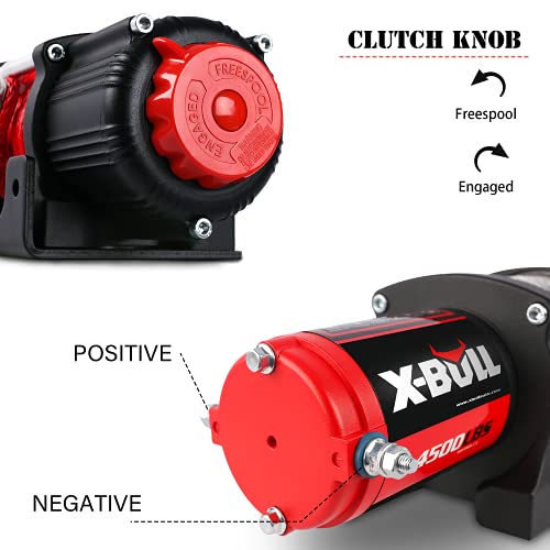 X-Bull AM0004 4500 Lbs Winch 12V Electric Winch Kits With Fairlead, Atv/Utv Winch thumb #3
