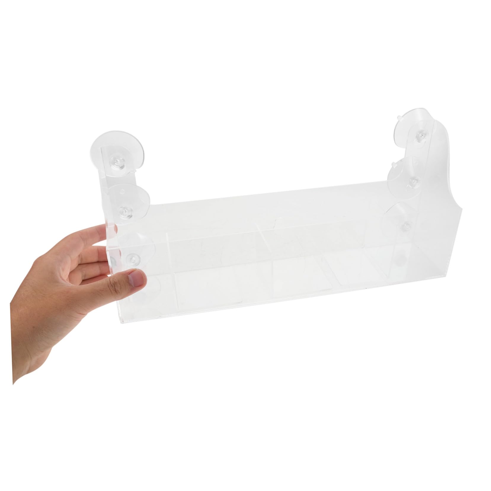 MAGICLULU Organizador de Nevera de Acrílico con Ventosas y Compartimentos Ajustables, Separador Transparente para Latas y Bebidas