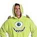 Bioworld Monsters Inc Mike Wazowski Adult Green Long Sleeve Hooded Kigurumi Onesie Costume Cosplay Suit-Medium