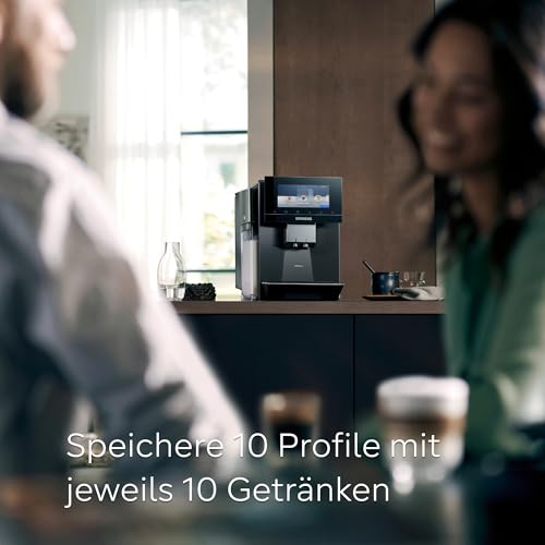 Siemens Kaffeevollautomat EQ900 plus TQ905DZ3, 36 internationale Kaffeespezialitäten, individueller Mahlgrad, App-Steuerung, großes Full-Touch-Display, Edelstahl – Bild 8