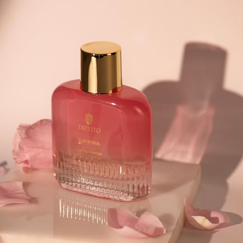 Image of TREVITO Euphoria Luxury Perfume for Women 100ml | Long Lasting Eau de Parfum | Floral Woody Fragrance | Premium Skin Friendly Perfume | Evening Party, Date Night & Special Occasion Wear