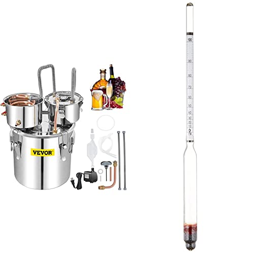 VEVOR Alcohol Still, 13.2Gal / 50L Stainless Steel Water Alcohol ...