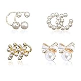 perlen ohrclips bijou brigitte ☀☀Pretty And Fashion Damen Ohrklemme: Süße und einzigartige Ohrringe ohne Piercing mit Perle sind die perfekte modische Ergänzung für Frauen und Teenager-Mädchen. Der sanfte Perlenohrclip kann Ihr Erscheinungsbild hervorheben und Sie zu etwas Besonderem machen.
