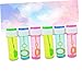 KONTONTY 7pcs Bubble Wands with Bubble for Outdoor Fun Easy to Use for Parties and Compact Design for All Occasions Random Color
