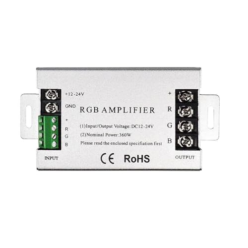 RGBW Amplifier Aluminum Shell Signal LED Light Strip Light Strip Power Repeater Light Control Lighting Control LED Controller LE