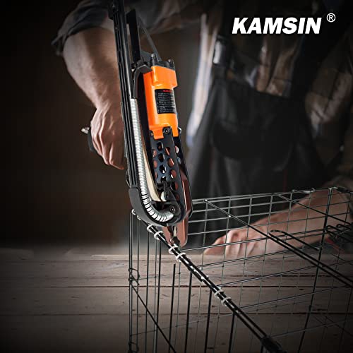 Kamsin K-Sc7C 15 Gauge Pneumatic Hog Ring Gun 3/4-Inch Crown 4.8Mm Closure Diameter Hog Ring Stapler Air Power Hog Ring Plier Hog Ring Staple Gun C Ring Stapler #TOP1