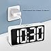 DreamSky Small Digital Alarm Clock for Bedroom, Large Big Numbers Display with Brightness Dimmer, Electric Bedside Desk Clock with USB Charging Port, Adjustable Alarm Volume, USB-C Adapter Powered