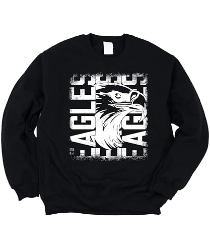 Olive Loves Apple Eagles Sports Unisex Sweatshirt for Adults, Teens, & Kids School Sports Team Pride Sweater2