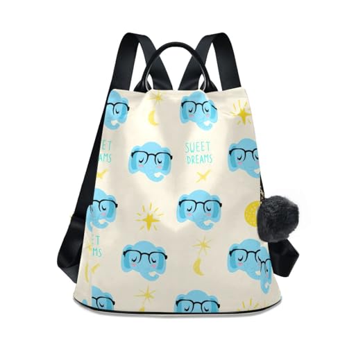 Sac à dos femme bleu pour la ville et les sorties avec poches multiples