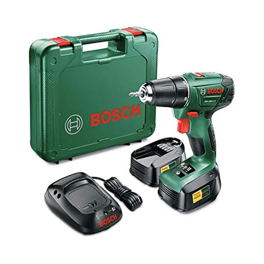 Bosch PSR 1800 LI-2 Drill ohne Schlüssel Grün 1,2 kg – Elektro-Bohrschrauber 1 cm, 3 cm, 38 Nm, 18 Nm, 400 U/min, 1350 RPM