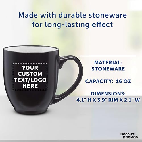 Juego de 100 mugs personalizados de cerámica 16 oz miniatura 4