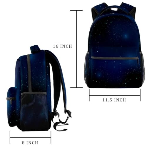 Mochila escolar de estrellas para laptop bolsa de libros multicolor de 40cm para universidad 2