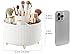fanado 360° Rotate Makeup Brush Holder Organizer, Makeup Organizers Countertop, Makeup organization and Skincare Storage for Vanity, Desktop, Bathroom (White)