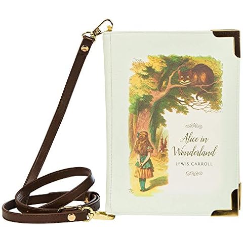 Well Read Co Crossbody Purse Handbag for Book Lovers - Alice in Wonderland Turquoise, Vegan Leather, Small Cover