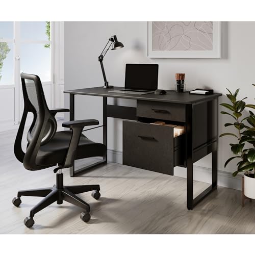 Realspace® Sensi Mesh/Fabric Low-Back Task Office Chair, Black, BIFMA Compliant