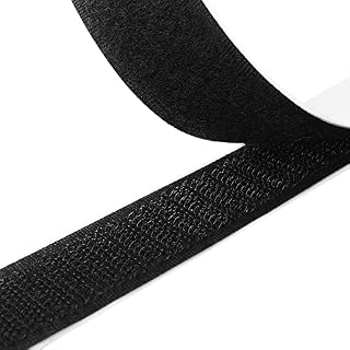 TRIXES Hook and Loop Tape 10M Roll  Self Adhesive Strip  Strong Double Sided Sticky Back Fastening Tape  Black Heavy Duty Strips for Reusable Indoor and Outdoor Use for Hanging & Sticking Objects