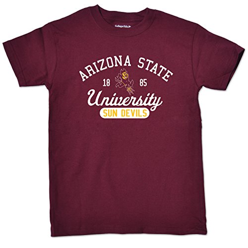 College Kids NCAA Arizona State Sun Devils Youth Short Sleeve Tee, Size (10-12)/Medium, Maroon