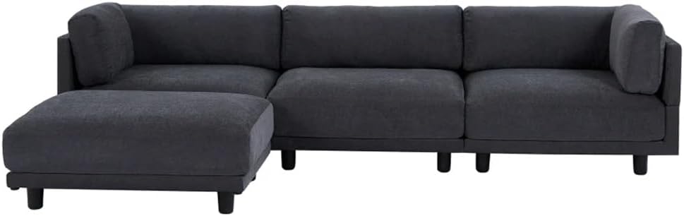 Convertible Sectional Sofa, L Shaped Couch with Reversible Chaise for Living Room(D)
