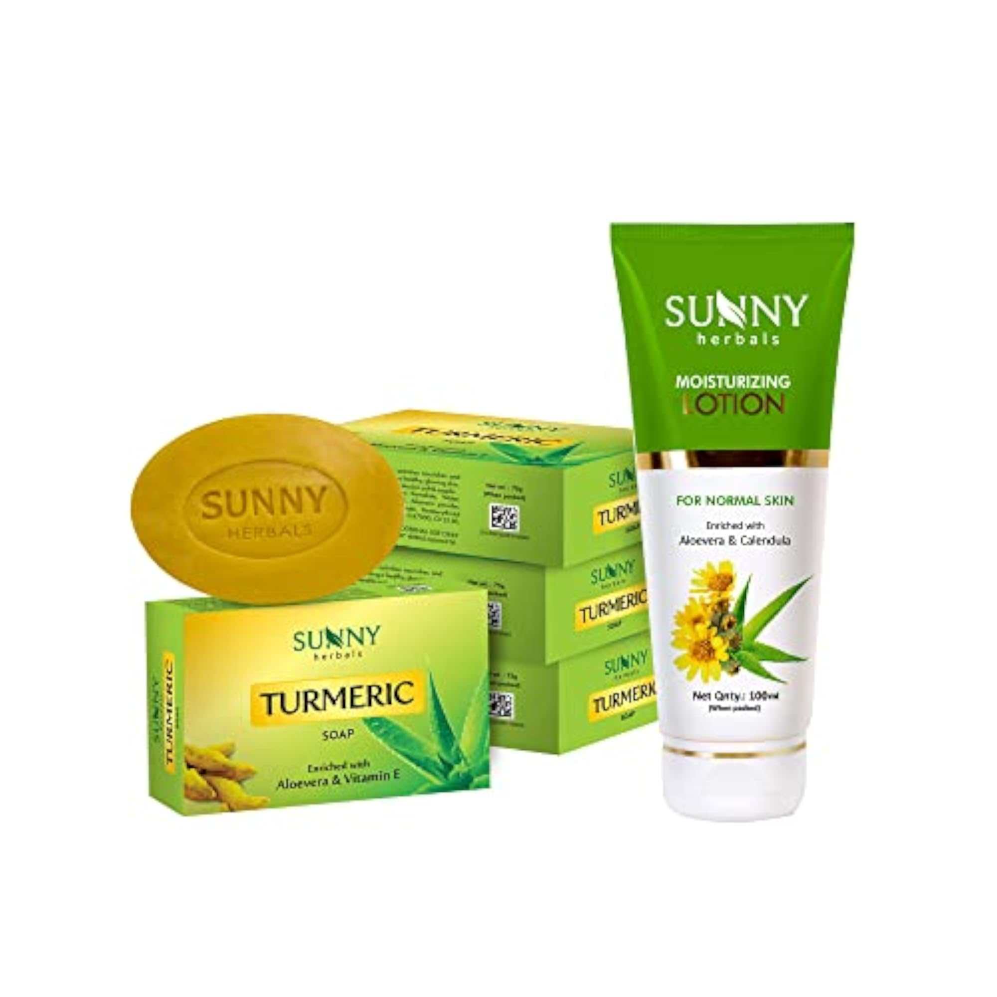 Aloevera & Calendula Lotion with Turmeric Soap Combo