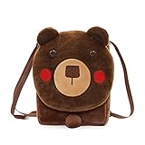 Animal children shoulder bag crossbody bag toy bag kindergarten cute coffee bear cartoon girl bag cell phone bag