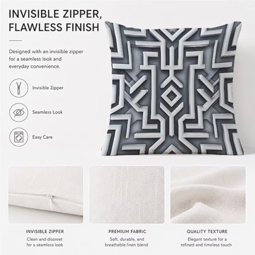 Housses de coussin 60x60cm lot de 2 lin coussin extérieur imperméable canapé lit