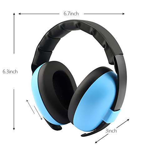 Image of Baby Noise Cancelling Headphones, Ear Protection Earmuffs Noise Reduction for 0-3 Years Kids /Toddlers /Infant, for Babies Sleeping, Airplane, Concerts, Movie, Theater, Firework (Blue)