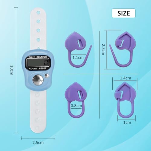 KARELLS Electronic Finger Counter, Finger Counter, 3 Pieces Tally Counter, Mechanical Hand Tally Finger Counter - Image 2