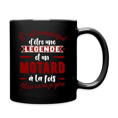 Spreadshirt Motard Et Légende À La Fois Tasse Mug, taille