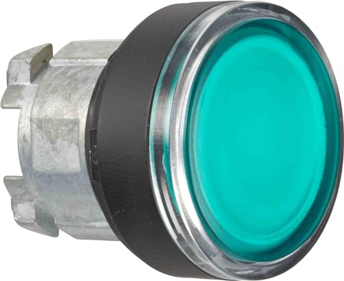 Tête poussoir LED vert pour interface de machine industrielle