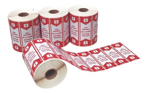 Etiqueta Lacre para Delivery 100x35mm Rolo com 1000 unidades