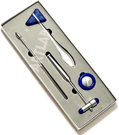 ArTLab-Neurological Percussion Set-Reflex Hammer Medical Instrument Set, Includes Pinwheel, Babinski Hammer,Taylor Buck Hammer,Diagnostic Kit for Nurses,EMS,Medical Students (Set of 4 Blue)