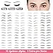 8 Sheets Eyebrows Tattoo Waterproof, 72 Pairs Eyebrow Tattoo Stickers Temporary Eyebrow Tattoos for Women & Girl, Fake Eyebrows Peel Off False 4D Hair-like Instant Transfer Brows
