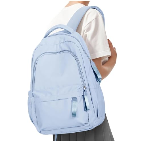 hapfoxx Schultasche Mädchen Teenager Schulrucksack Schultaschen Backpack Travel Women Rucksack Rucksäcke Schule Teenager Freizeitrucksack Wasserdicht Laptop Rucksack Damen Casual Daypacks,Himmelblau