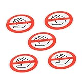 d'avertissement : ne touchez pas les autocollants d'étiquette de panneau d'avertissement, panneau d'avertissement de sécurité de danger rond d'avertissement, ne touchez pas les étiquettes de signe d'autocollants pour les murs, les voitures, les ordinateurs portables, le verre./avec des couleurs évidentes et des motifs clairs, le panneau d'avertissement de bons effets d'avertissement.