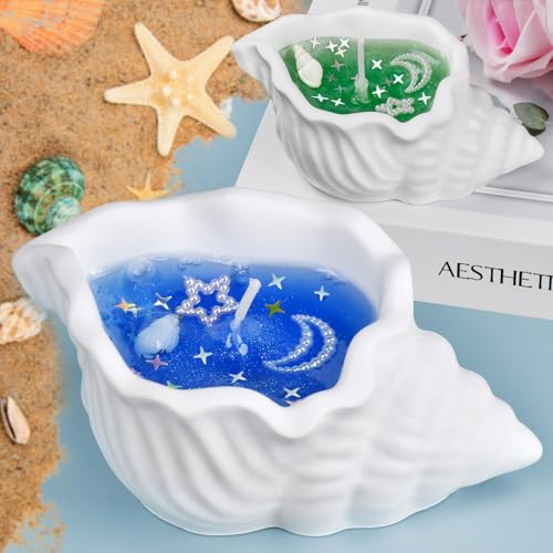 Set de 2 Velas Perfumadas Lavanda en Forma de Concha – Vela...