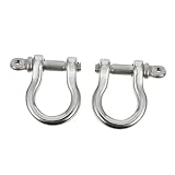 UKCOCO 2 Piezas Hebilla De Herradura De Cobre Pasador De Tornillo Grillete De Cadena Grillete De Proa Anillo En d Artesanal De Cuero Latón Acero Inoxidable Pasador Roscado