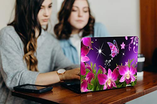 Image of GalaxsiaTM Butterfly D7 Vinyl Laptop Skin /Sticker /Cover /Decal Compatible for Any 14 inch Inches Laptop (Hp /Dell /Sony /Acer /Lenovo /Asus. Etc) Or Notebook.