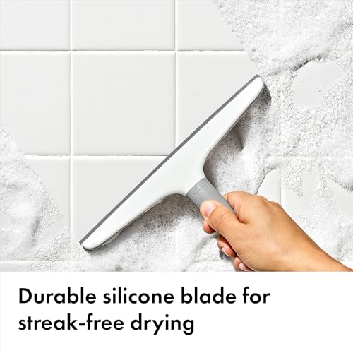 OXO Good Grips Multi-Use Squeegee with Hook | Handle with Suction Hook, Silicone Blade, Streak-Free, Ideal for Windows, Mirrors, Shower, Bathroom - image 4