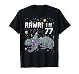 Photo Gallery t-shirt dino bday per 77° compleanno ragazzo t-rex dinosaur party maglietta Photo Gallery t-shirt dino bday per 77° compleanno ragazzo t-rex dinosaur party maglietta