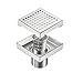 Neodrain Square Shower Drain with Removable Quadrato Pattern Grate, 4-Inch, Brushed 304 Stainless Steel, With WATERMARK&CUPC Certified, Includes Hair Strainer