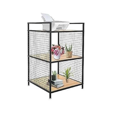 3 Tier Printer Stand, 21.2*21.2*34.6inch Freestanding Tall Display Shelf