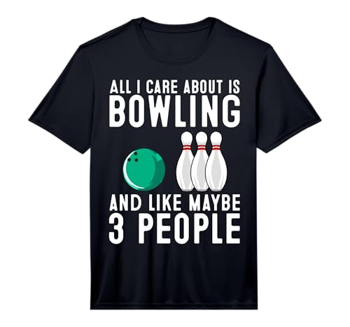 Funny Bowling Gift for Women Men Cool Bowler Sports Sayings Performance T-Shirt