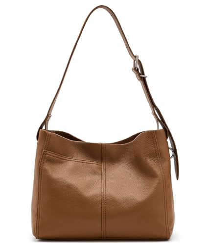 HOBO Womens Render Leather Shoulder Bag Brown Sugar One Size