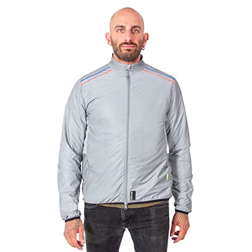 gofluo. Travis Gilet réfléchissant - Gilet de sécurité - Gilet réfléchissant - Visible dans l'obscurité pour les randonneurs, le jogging, le vélo - Gris réfléchissant -, gris, XL Cover