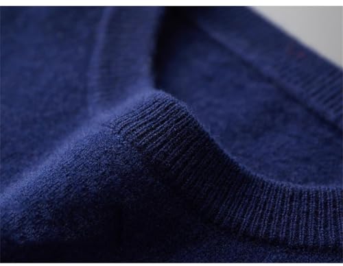 Men's Pullover Sweater Long Sleeve O-Neck Striped Loose Business Casual Knit Sweaters3