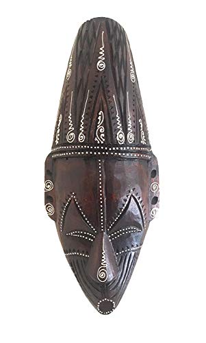 OMA African Wall Mask Hanging Wooden Hand Crafted Wise Man Peace Protection African Home Decor Large Size Heavy Wood