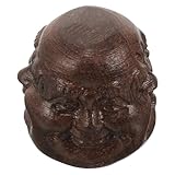 Figurine artisanale en bois : petite figurine de bouddha, représentant la culture bouddhiste et ayant une valeur de collection.